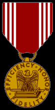 The Army Good Conduct Medal is awarded to anyone who has been serving in the 69th Infantry Division for a long period of time.